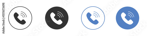 Phone call icon symbol set. vector graphic design