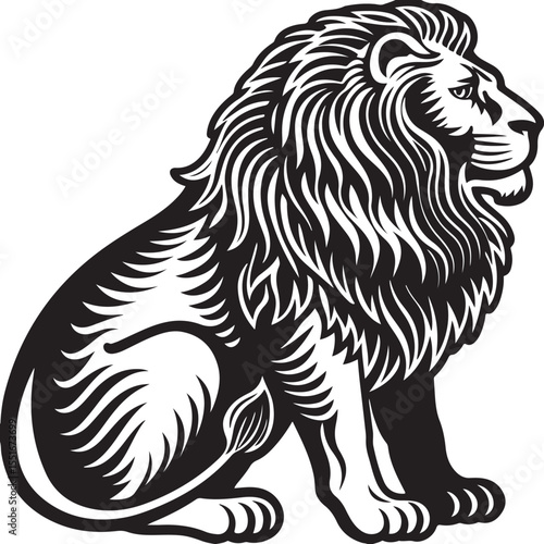 Wallpaper Mural Tribal black vector illustration of a wild feline lion head, perfect for a powerful tattoo design or animal logo Torontodigital.ca