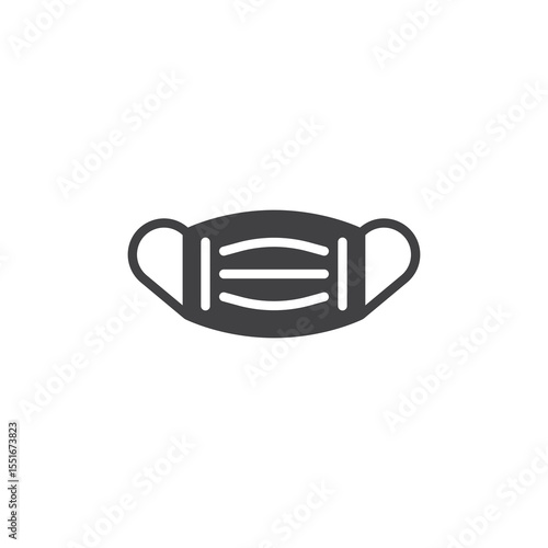 Surgical face mask solid icon