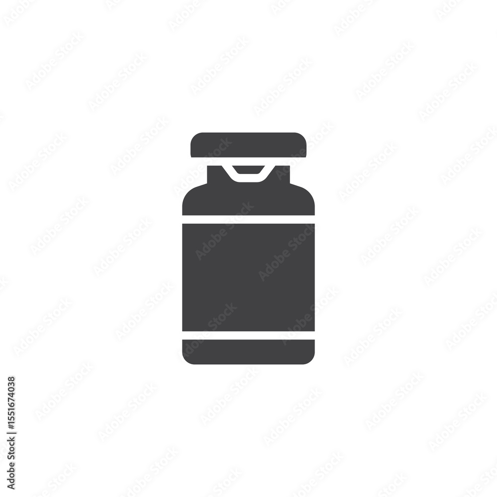 Obraz premium Vaccine vial solid glyph icon