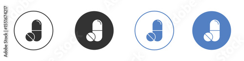 Pill icon vector, Symbol, logo illustrations