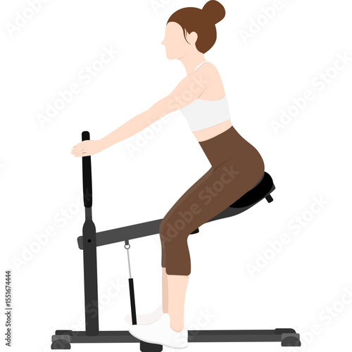 woman doing leg press workout on a gym machine. Ideal for strength training and lower body fitness visuals.