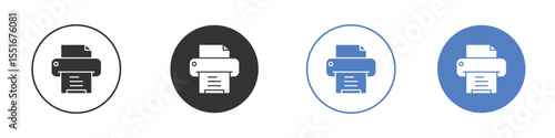 Print button icon vector, Symbol, logo illustrations