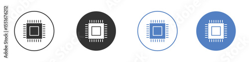Processor icon vector, Symbol, logo illustrations