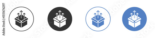 Product release icon symbol set. vector graphic design