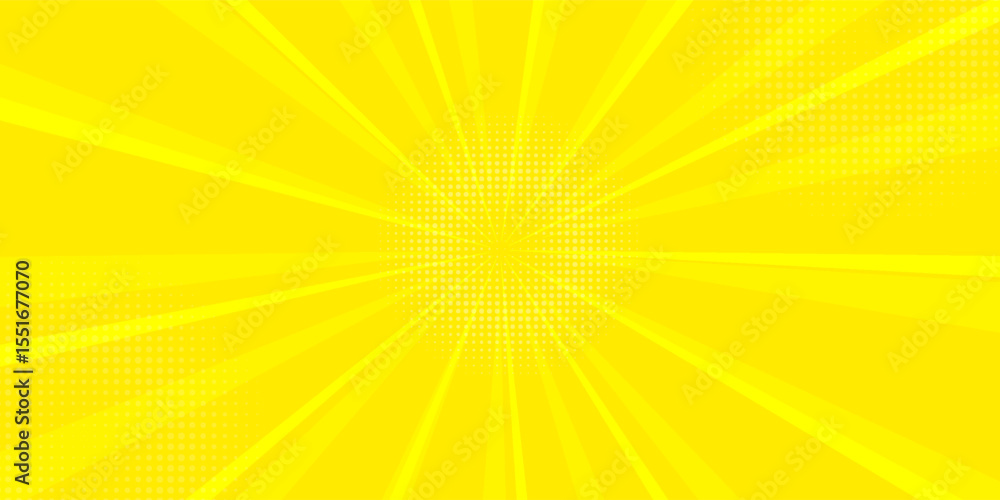 Obraz premium Pop art background. Pattern yellow colored. Comic sunbeam background. Vector illustration. EPS 10