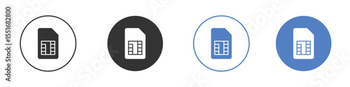 Sim card icon symbol set. vector graphic design