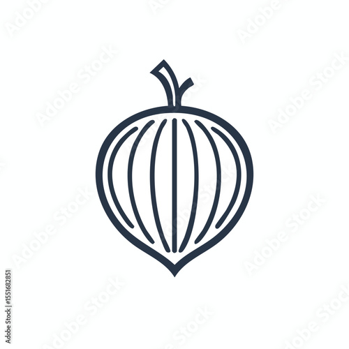 Minimal Flat Vector of Gooseberry with Bold Outline, Clean and Modern Design Isolated