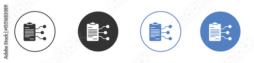 Smart contract icon symbol set. vector graphic design