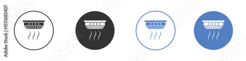 Smoke detector icon symbol set. vector graphic design