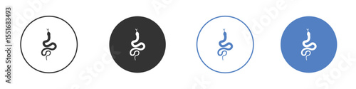 Snake icon symbol set. vector graphic design