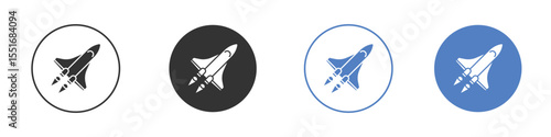 Space shuttle icon vector, Symbol, logo illustrations