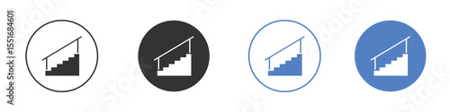 Stairs icon symbol set. vector graphic design