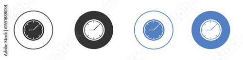 Time icon symbol set. vector graphic design