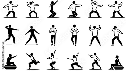 ダンスと動きのシルエットセット｜Dance and Motion Silhouette Set