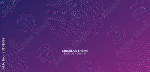 Circular vision concept banner design background in vector flat style. 