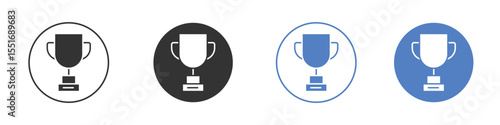 Trophy icon symbol set. vector graphic design