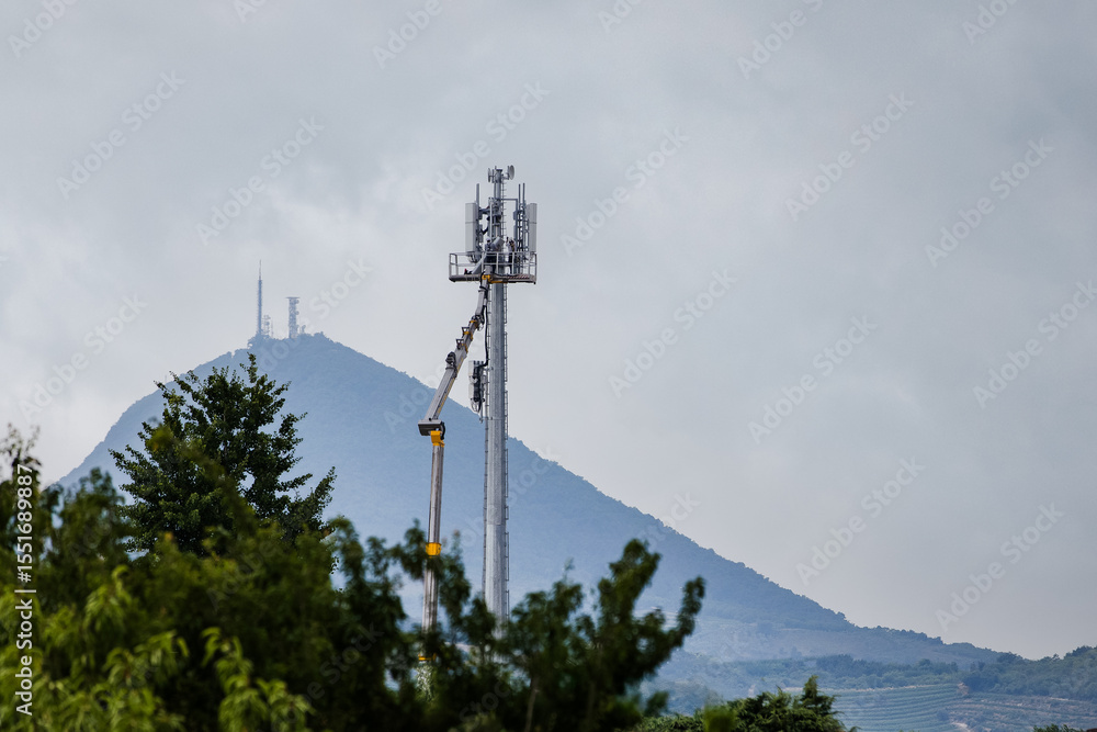 Obraz premium Antenna 5G cellulare