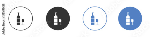 Vodka icon symbol set. vector graphic design