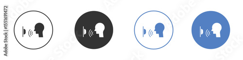 Voice control icon symbol set. vector graphic design