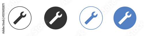 Wrench icon symbol set. vector graphic design