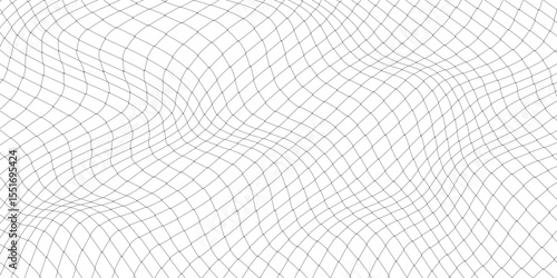 Net texture pattern on white background. Net texture pattern for backdrop and wallpaper. Realistic net pattern with black squares