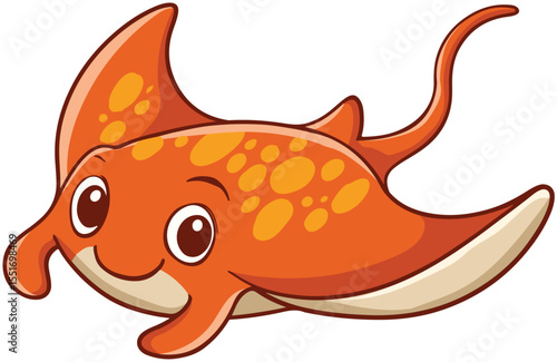 VECTOR ART OF STING RAY WITH CARTOON STYLE