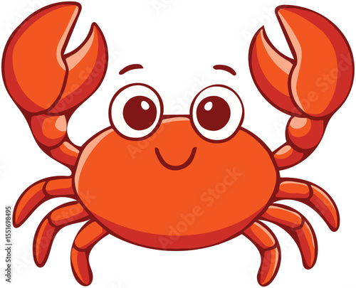 VECTOR ART OF CRAB WITH CARTOON STYLE