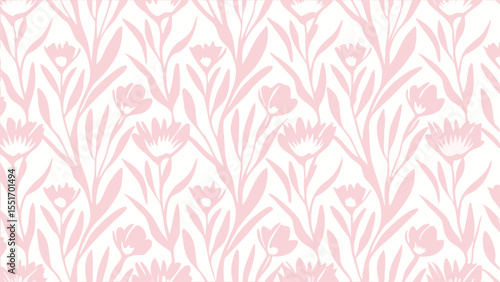 Dark Flower Heads In Shadow Purple - Botanical Seamless Vector