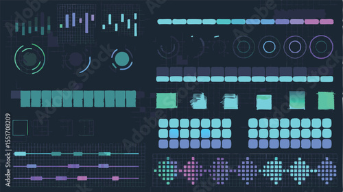 Interactive Bar Chart Widgets With Expandable - Botanical Seamless Vector