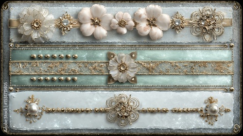 A 3D Mixed Media Masterpiece entitled Pastel Floral Rainbow