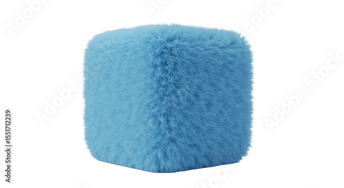 Illustration of Blue Cylindrical Foam Texture Soft Sponge on Background