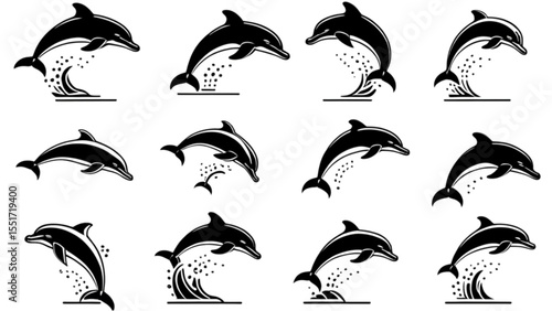 海の哺乳類アイコンセット｜Marine Mammal Icon Set