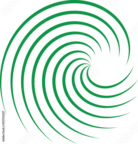 Abstract 3D render of a hypnotic spiral design, a geometric pattern of swirling lines and round shapes creating an illusionary, technological backdrop