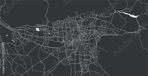 Layered editable vector illustration outline of Tehran,Iran.