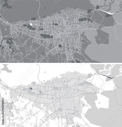 Layered editable vector illustration outline of Tehran,Iran.