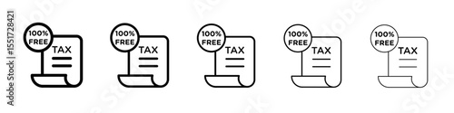 100 Guarantee Tax Free icon simple illustration logo art