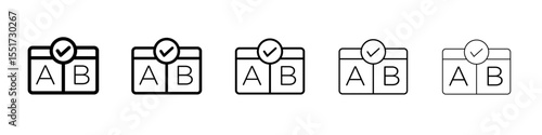 A B test icon simple illustration logo art