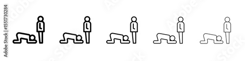 abandonment icon simple illustration logo art