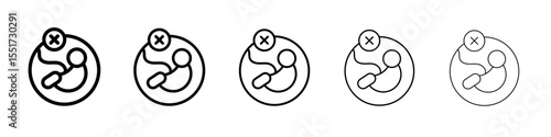 Abortion of fetus icon simple illustration logo art
