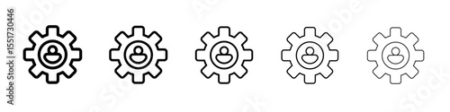 Account settings icon simple illustration logo art