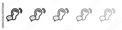 Active listening icon simple illustration logo art