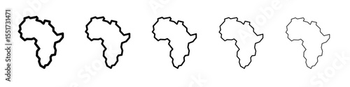 africa map icon simple illustration logo art