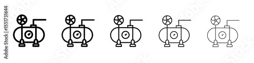 Air compressor pump icon simple illustration logo art