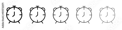 Alarm clock icon simple illustration logo art