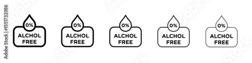Alcohol free icon simple illustration logo art