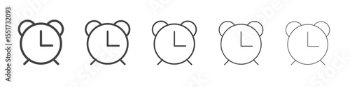 Alarm clock icon simple illustration logo art