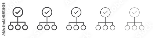 Approval Process icon simple illustration logo art