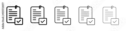 Approved document icon simple illustration logo art