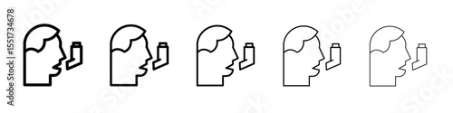 Asthma icon simple illustration logo art
